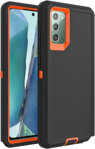 Miniatura 7 de Funda para Galaxy S21, Funda Resistente de Grado Militar Resistente a los Golpes y a Prueba de Caídas para Samsung Galaxy S21, Negro+Naranja Negro