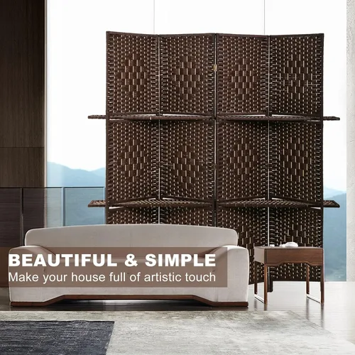 Miniatura 3 de Divisores de habitación y pantallas plegables de privacidad, 4 paneles de 67 pulgadas de alto, divisor de separación de habitación portátil con 2