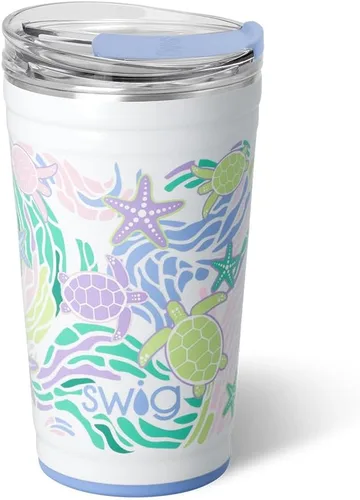 Miniatura 93 de Swig Life - Vaso aislante de 22 onzas, vaso de viaje para café con tapa, taza de café para viaje compatible con portavasos, de acero inoxidable
