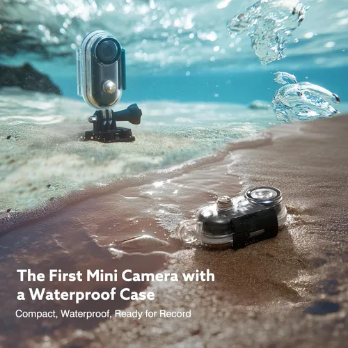 Miniatura 5 de Z10 - Cámara de acción 4K, cámara deportiva portátil de 256GB con estuche impermeable, clip magnético y accesorios de montaje rápido, cámara