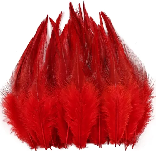 Miniatura 9 de Plumas para manualidades, 240 piezas de 5-7 pulgadas de color azul agua, plumas de gallo Saddle Hackle, plumas a granel para bodas, fiestas en casa