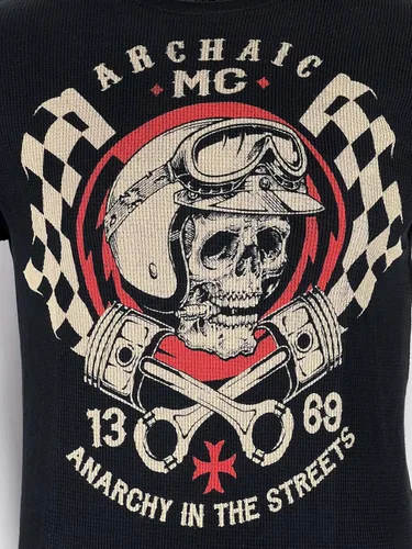 Miniatura 8 de Archaic by Affliction - Camisa térmica para hombre, inyector de combustible, color negro