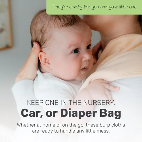 Miniatura 6 de Posh - Paños de algodón para eructos, absorbentes, ligeros y suaves para momentos sin desorden, paños para eructos para niños y niñas, un