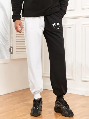 Miniatura 2 de ZAFUL Pantalones cargo con cordón y bolsillo lateral con estampado de letras para hombre