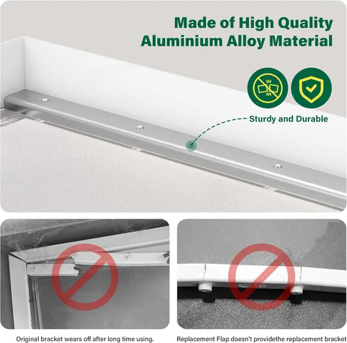 Miniatura 3 de Solapas grandes de repuesto para puerta con soporte de metal, tornillos y arandelas de acero inoxidable 304, compatibles con PetSafe Freedom