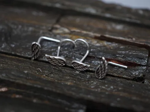Miniatura 4 de Mini tornillo de nariz de plata de ley con alas de ángel, joyería para nariz, piercing para el cuerpo, piercing, joyería para el cuerpo