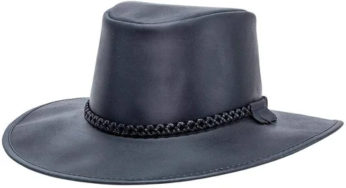 Crusher - Sombrero exterior de cuero de alta calidad hecho a mano de ala ancha duradero plegable fabricado en los Estados Unidos