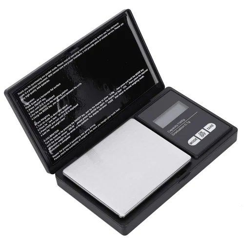 Sanpyl Mini escala digital portátil LED, 35.27 oz/0.00 oz, negro y plata, joyería,