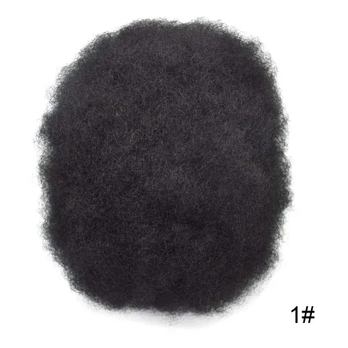 Miniatura 2 de Afro Toupee para hombres negros, unidad de cabello humano brasileño de encaje francés para hombres afroamericanos africanos y negros, sistema
