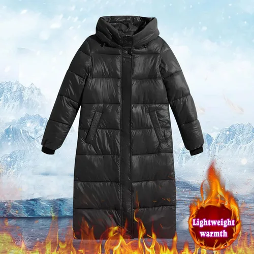 Miniatura 2 de Coats Women Impermeable Womens Thickened Down Jacket Long Winter Coat Hooded Jacket