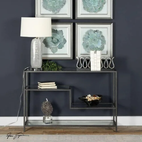 Miniatura 2 de Uttermost Leo - Mesa consola industrial de 52 pulgadas