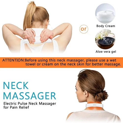 Miniatura 2 de Nameer Masajeador inteligente de cuello con calor, 6 modos, 15 niveles, inalámbrico, tejido profundo, punto de activación, masajeador de relajación