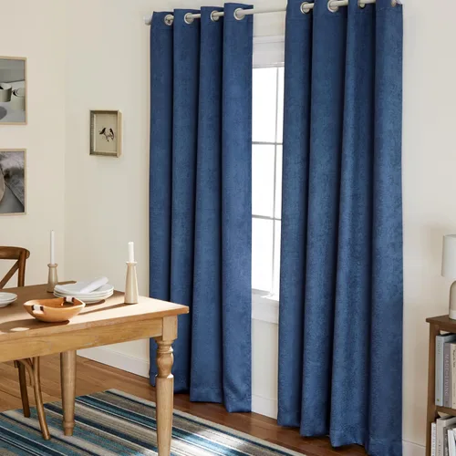 Miniatura 20 de TOWN & COUNTRY EVERYDAY - Cortinas de satén texturizado pesado sólido con lustre para interior, opacidad que oscurece la habitación, con ojales