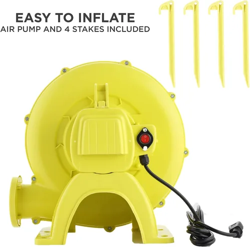 Miniatura 3 de AKEYDIY Toboganes acuáticos inflables, 8 en 1 estilo cocodrilo al aire libre parque acuático inflable con escalada, borde de baloncesto, piscina