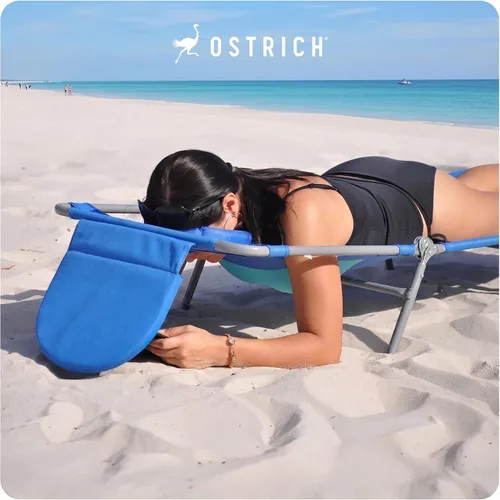 Miniatura 2 de Silla plegable Ostrich para damas, tumbona de playa, camping, piscina, bronceado, color aqua