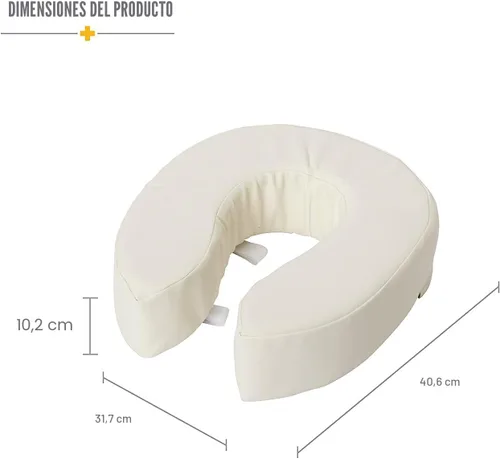 Miniatura 2 de Cojín acolchado para inodoro, de Duro-Med, 520-1247-1900, 4", Blanco, 1, 1