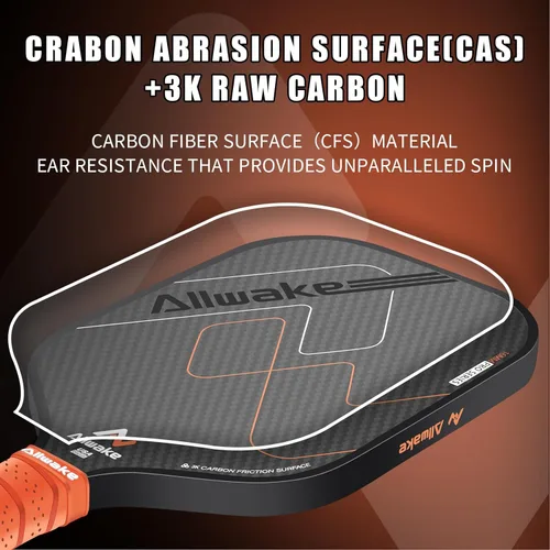 Miniatura 6 de Pickleball Paddles, USAPA Approved, 3k Friction Surface Carbon Fiber Pickleball Paddle, Durable &Lightweight Pickleball Rackets for Adults