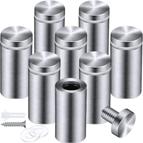 Miniatura 20 de Pelopy 8 Piezas Tornillos Separadores de Letreros Tornillos para Publicidad Acero Inoxidable Soportes Separadores de Pared Clavo de Vidrio Acrílico
