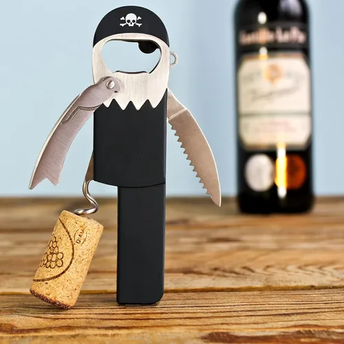 Miniatura 2 de Suck UK Abrebotellas Pirata Abridor de Vino Pirata Llavero Sacacorchos Sacacorchos Pirata sin Piernas Regalos Divertidos para Bartender