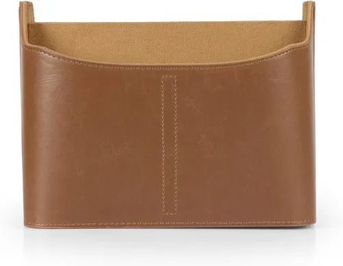 Miniatura 7 de Londo soporte para control remoto de cuero PU, organizador de escritorio para suministros de oficina con ranura para tableta, cepillo de maquillaje