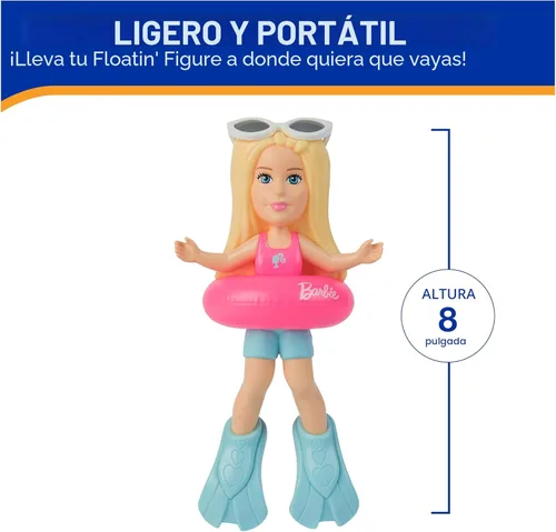 Miniatura 4 de SwimWays Figuras flotantes de Barbie, accesorios de piscina y juguetes de piscina para niños, suministros de fiesta Barbie y juguetes acuáticos