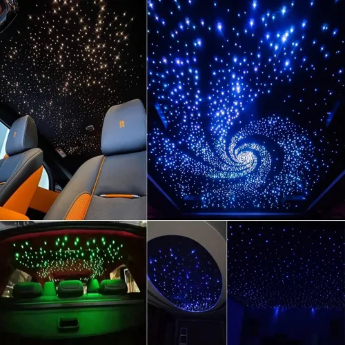 Miniatura 7 de AKEPO Luces de techo de luz de estrella de fibra óptica de 6 W, 430 unidades (0.75+1+0.059 in) 9.8 pies/9.8 ft de fibra óptica mixta + sonido
