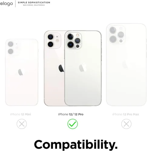 Miniatura 9 de elago Funda magnética de silicona compatible con MagSafe compatible con iPhone 12 y compatible con iPhone 12 Pro de 6.1 pulgadas, imanes integrados