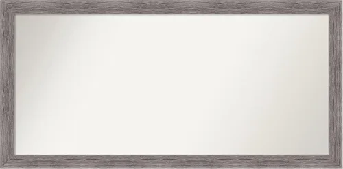 Miniatura 220 de Amanti Art Espejo de baño gris para sobre el fregadero, 31 x 48 pulgadas, espejo de tocador rectangular estrecho de color gris, marco de madera