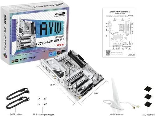 Miniatura 8 de ASUS Z790-AYW WiFi W II Intel Z790 (LGA 1700) Placa base ATX con PCIe® 5.0, 3X M.2, 12+1 DrMOS, DDR5, WiFi 6, LAN 2.5Gb, HDMI, USB 10Gbps Type-C®