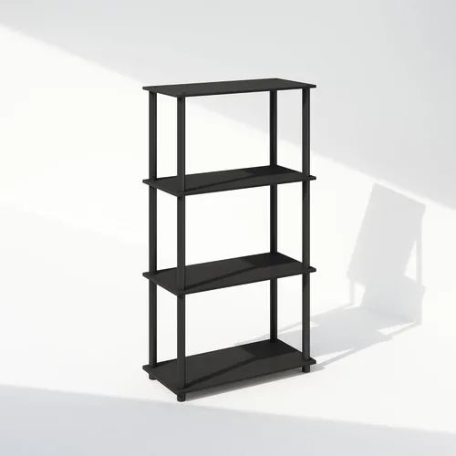 Miniatura 6 de Furinno Turn-N-Tube - Estantería de 4 niveles, estantería con estante compacto multiusos, 11.6 x 23.6 x 43.2 pulgadas, para sala de estar