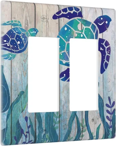Miniatura 28 de Cubierta de placa de pared con palmera verde de planta tropical, cubierta de interruptor de luz de 1 cuadrilla, hojas de plátano, flores rosas