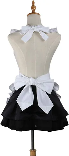 Miniatura 2 de Mandil blanco, retro, para cocina, restaurante, para mujeres, niñas, de mesera, para regalo