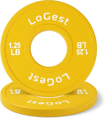 Miniatura 15 de Logest Par de platos olímpicos, juego de 2 discos de pesas para barras olímpicas, perfectos para placas de entrenamiento de fuerza, aumento
