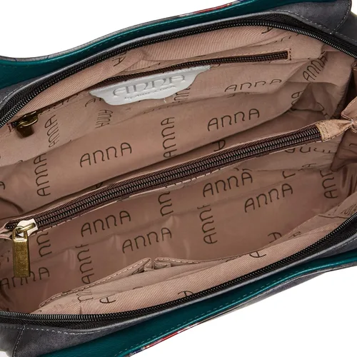 Miniatura 6 de Anna by Anuschka Obra de arte original pintada a mano, cuero auténtico, cartera de triple compartimento