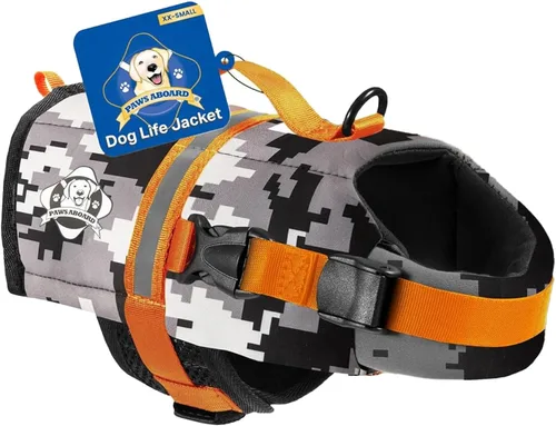 Miniatura 16 de Chaleco salvavidas para perros – Chaleco de natación para perros, ajustable, reflectante, cómodo, varios colores, patrones, chaleco de natación