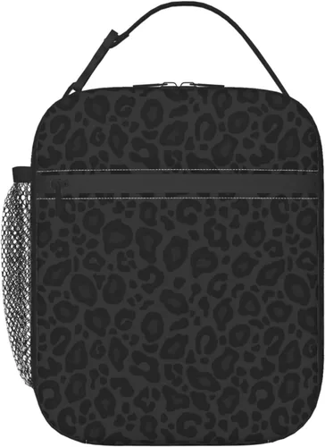 Miniatura 11 de Bolsa de almuerzo a cuadros negra y arco iris, portátil, reutilizable, con cremallera, para picnic, trabajo, oficina, viajes, escuela