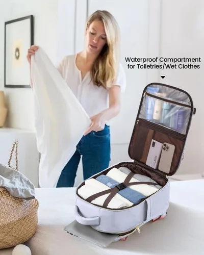 Miniatura 8 de LOVEVOOK Mochila de transporte, mochila de viaje de 30 L para mujer, aprobada por aerolíneas, equipaje de negocios, fin de semana, mochila