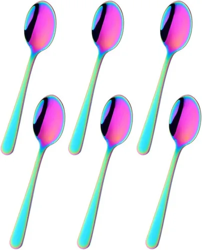 Miniatura 16 de Buyer Star Cucharaditas de 5.5 pulgadas Mini cucharas de café de acero inoxidable para azúcar Demitasse Espresso Cucharas