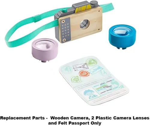 Miniatura 2 de Piezas de repuesto para el juego de cámara Fisher-Price Click-Away - GMN40 ~ Bolsa de repuesto incluye cámara de madera, 2 lentes de cámara
