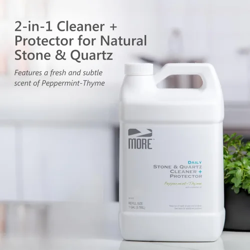 Miniatura 2 de MORE Limpiador de Piedra y Cuarzo + Protector - Recambio de Spray para Cuidado de Superficies a Base de Agua - Para Encimeras de Cocina y Baño