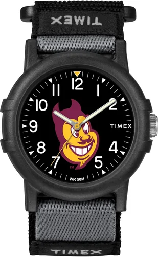 Miniatura 5 de Timex Reloj unisex Collegiate Recruit de 1.496 in - Tennessee Volunteers con correa de tela negra Texas Tech Red Raiders