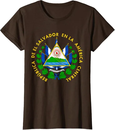 Miniatura 19 de Camiseta con diseño de emblema de la bandera de El Salvador