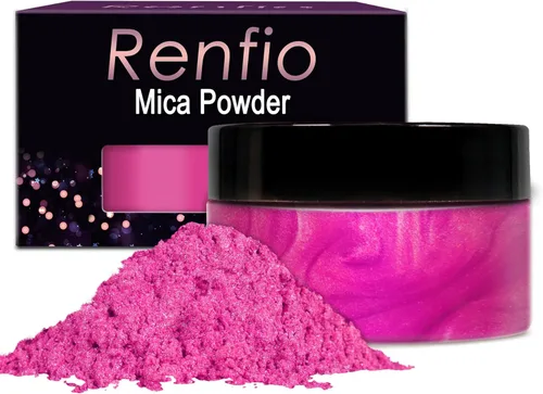 Miniatura 13 de Renfio Polvo de mica, polvo de mica de 60 colores para resina epoxi natural, pigmento de color, pigmento en polvo, botellas de 0.25 onzas, pigmentos