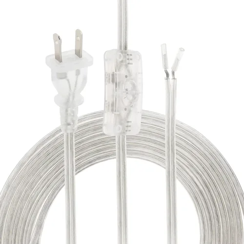 Miniatura 14 de RTNLIT Cable de lámpara de 6 pies con interruptor de botón de encendido/apagado y enchufe polarizado, extremos pelados listos para cableado, cable