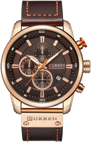 Fanmis Reloj de pulsera deportivo de hombre tipo militar, analógico de cuarzo con cronógrafo, clásico, casual, para negocios y vestir, resistente al