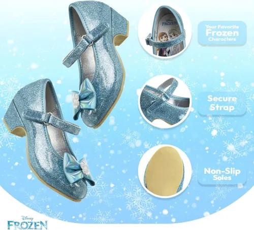 Miniatura 4 de Disney Zapatos - Correa plana Mary Jane con lazo para niñas, disfraz de princesa de personaje para niños, disfraz de flores, para fiesta escolar