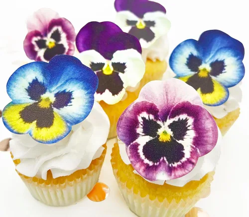 Miniatura 13 de Sugar Robot - Flores comestibles de amapola - Tamaño pequeño - Decoraciones comestibles para tartas de flores - Hecho a mano - Hecho en los Estados