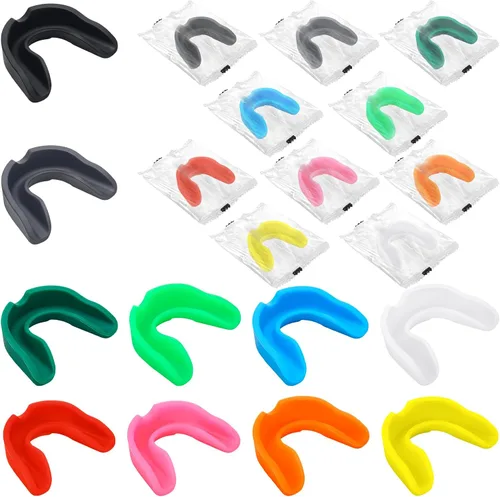 Frienda Protectores bucales deportivos, 10 unidades, protector bucal de encías, armadura de dientes, protector de juego para boxeo, baloncesto,