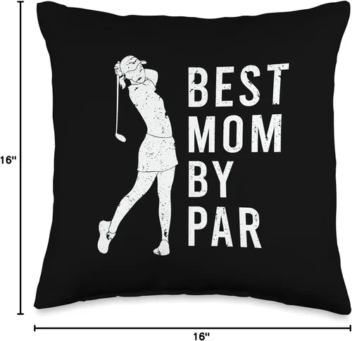 Miniatura 4 de Funny Best Mom By Par Tee Mom Mothers Day Best Par - Cojín retro divertido para el día de la madre, para amantes del golf, 16 x 16 pulgadas