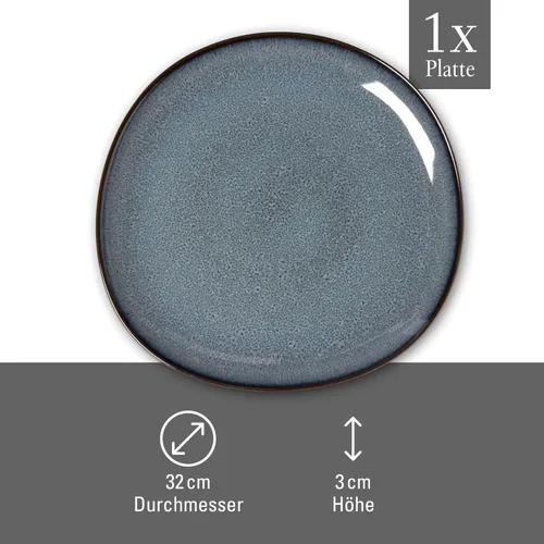 Miniatura 4 de like. by Villeroy & Boch Lave Gris - Plato para servir, 12.5 x 12.5 x 1.25 pulgadas